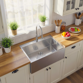 Sunvega 33x22x10 Inch Drop-in Single Bowl Stainless Steel Kitchen Sink