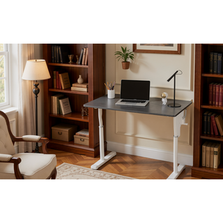 Sunvega Height Adjustable Hand Crank Sit Stand Home Office Desk for Study Room