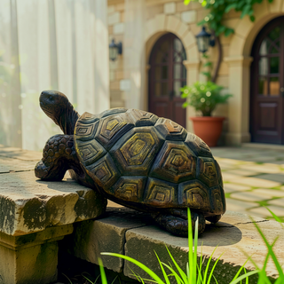 Sunvega Large 3D Turtle Statue with Realistic Shell Design for Outdoor Garden Decor