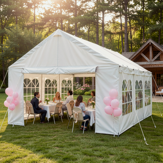 Sunvega 10x20ft Water Resistant Anti-UV Carport Party Canopy with Removable Sidewalls