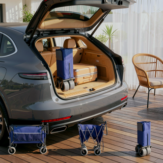 Sunvega Multi-Functional Push-Pull Folding Wagon Cart with 360° All-Terrain Wheels