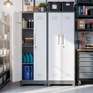 Sunvega Heavy Duty Steel Storage Cabinet With Locking Doors and Adjustable Shelves