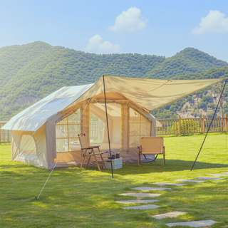 Sunvega 420D Oxford 4 Season Waterproof Windproof Inflatable Camping Tent with Clear Skylight