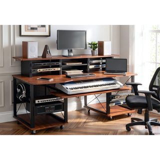 Sunvega 76 Key Music Desk with Multi Storage Space and Cable Management System