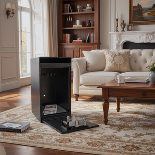 Sunvega Dual Key Lock Steel Depository Safe with Anti-Fishing Baffle and Mounting Hardware