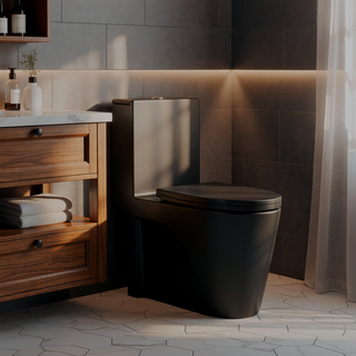 Sunvega Dual Flush One Piece Toilet with Elongated Comfort Height and Soft Close Seat