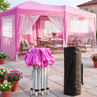 Sunvega 10x20 Pop Up Canopy Tent with 6 Removable Sidewalls and Carry Bag