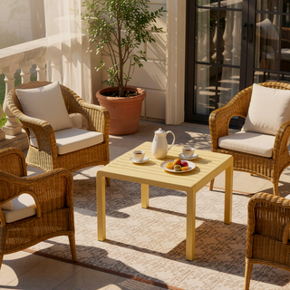 Sunvega 2-Piece Patio Conversation Set with Waterproof PP Material & Easy Assembly