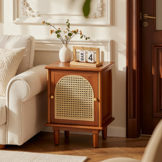 Sunvega Modern Wavy TV Stand Rounded Corner Cabinet for Living Room Storage
