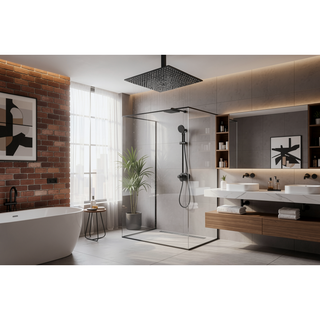Sunvega 16 Inch Square Rain Shower Head in Brushed Nickel 304 Stainless Steel