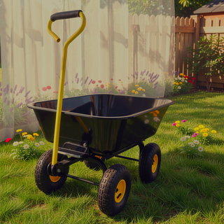 Sunvega Folding Garden Dump Truck with Steel Frame and 10-Inch Pneumatic Tires