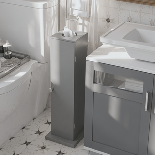 Sunvega Modern Country Bathroom Corner Floor Cabinet with Doors and Shelves