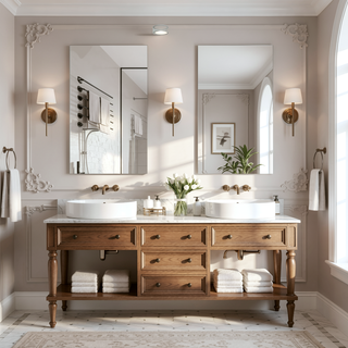 Sunvega Modern 7-Light LED Vanity Fixture with Acrylic Shades and Chrome Finish