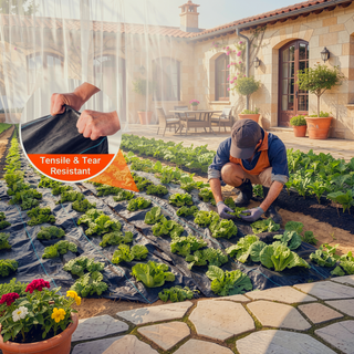 Sunvega Heavy Duty 5OZ Woven Weed Barrier Landscape Fabric Under Gravel, High Permeability for Garden