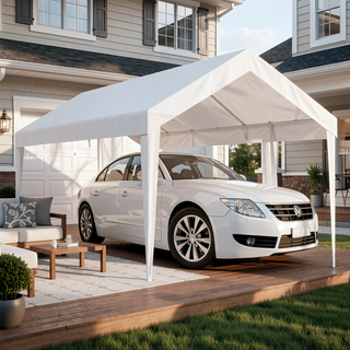 Sunvega 10x20ft Waterproof UV Protected Carport Canopy Cover with 72 Elastic Buckles