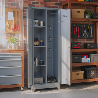 Sunvega Heavy Duty Steel Storage Cabinet With Locking Doors and Adjustable Shelves