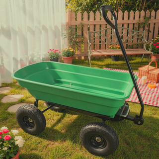 Sunvega Folding Garden Dump Truck with Steel Frame and 10-Inch Pneumatic Tires
