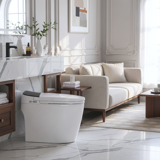 Sunvega Elongated Smart Toilet with Heated Bidet Seat Auto Open Close Lid