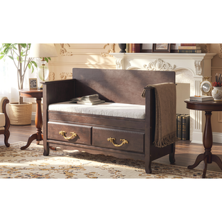 Sunvega Espresso Shoe Bench with Removable Cushion and Hidden Storage for Entrance