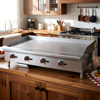 Sunvega CSA Certified 48" Stainless Steel Commercial Gas Griddle with 120000 BTU