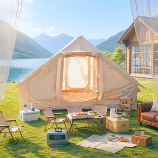 Sunvega 420D Oxford 4 Season Waterproof Windproof Inflatable Camping Tent with Clear Skylight