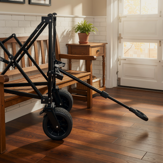 Sunvega Heavy Duty Folding Utility Wagon Cart with 480lbs Capacity and All Terrain Wheels