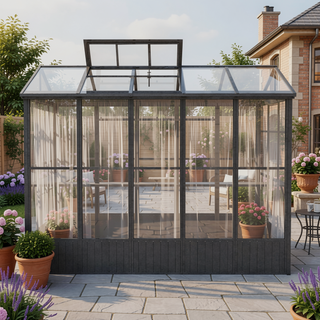 Sunvega 8FT High All-Aluminum Greenhouse with Auto Vent and Polycarbonate Panels