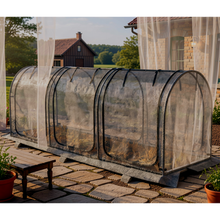 Sunvega Plant Protection Tent with Two Zippered Doors, Storage Bag, and Ground Stakes