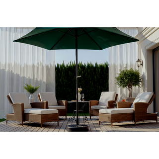 Sunvega 15-Foot Rectangular Outdoor Umbrella with Crank for Patio and Garden