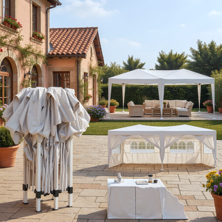 Sunvega 10x20 Pop Up Canopy Tent with 6 Removable Sidewalls and Carry Bag