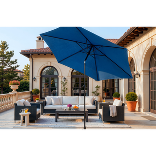 Sunvega 15-Foot Rectangular Outdoor Umbrella with Crank for Patio and Garden