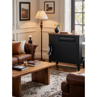 Sunvega 24 Inch Three Sided Glass Electric Fireplace with Freestanding Feet