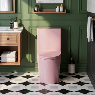Sunvega Modern Fan-Shaped Design One-Piece Toilet with Dual Flush and Soft Close Seat