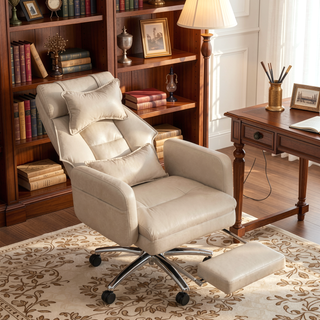 Sunvega Ergonomic Swivel Office Chair with Lumbar Support and 155° Reclining Headrest