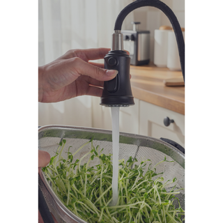 Sunvega Single Handle High Arc Pull Down Sprayer Kitchen Faucet with Sleek Design