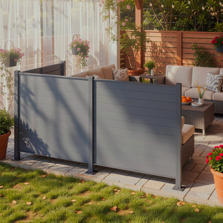 Sunvega Outdoor Privacy Screen with Metal Stakes for Garden Backyard and Patio