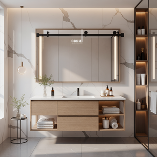 Sunvega Frameless Single Sliding Shower Door with Clear Tempered Glass and Matte Black Finish