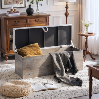 Sunvega Upholstered Wingback Bed with 54 Inch High Headboard in Textured Ivory Canvas Chenille