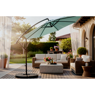Sunvega 15-Foot Rectangular Outdoor Umbrella with Crank for Patio and Garden