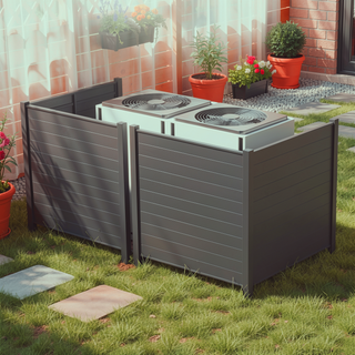Sunvega Outdoor Privacy Screen with Metal Stakes for Garden Backyard and Patio