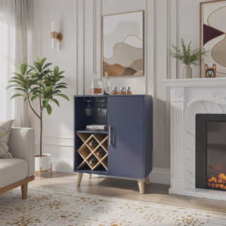 Sunvega Angela Bar Cabinet with Wine Rack, Multifunctional Compartments and Scratch-Resistant Surface