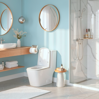 Sunvega Modern One Piece Toilet with Soft Closing Seat and Powerful Flushing