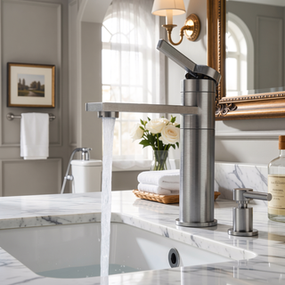 Sunvega Single Hole Bathroom Faucet with Spot Free Finish and One Handle Design