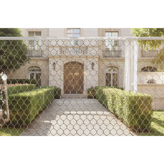 Sunvega Adjustable Anti Sag Chain Link Walk Gate Kit with Round Corner Frame