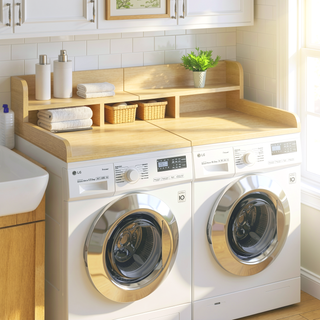 Sunvega Waterproof MDF Washer Dryer Countertop with Non-slip Pads and High Edge
