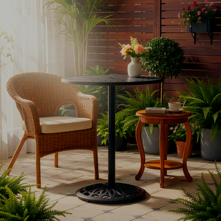 Sunvega Traditional Swivel Aluminum Bar Stool with Diamond Lattice Design
