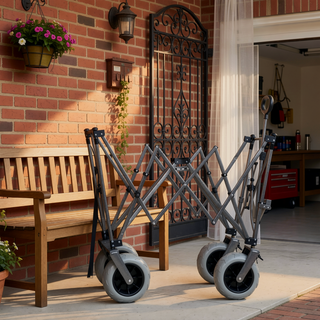 Sunvega Heavy-Duty Folding Wagon Cart with All-Terrain Wheels and 480lbs Capacity