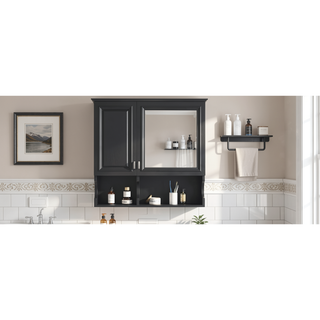 Sunvega 30 Inch Wall Mounted Mirror Medicine Cabinet with Adjustable Shelf
