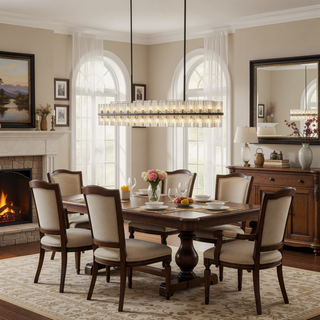 Sunvega Luxury Double Crystal Ring LED Chandelier Lighting for Modern Dining Room