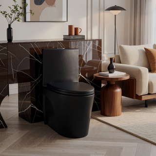 Sunvega Dual Flush One Piece Toilet with Elongated Comfort Height and Soft Close Seat